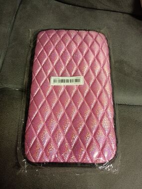 🛍️3/$10🛍️ Pink Diamond Quilted Glitter Car Armrest Padded Cover OS
